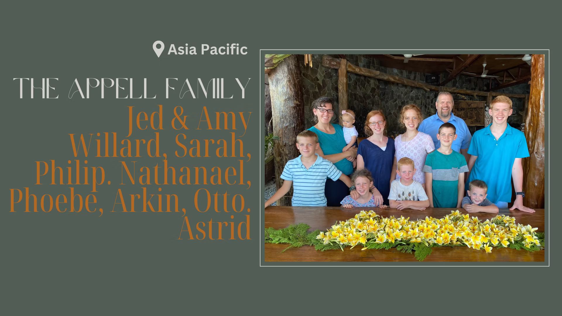 The Appell Family — Jed & Amy and family — Asia Pacific