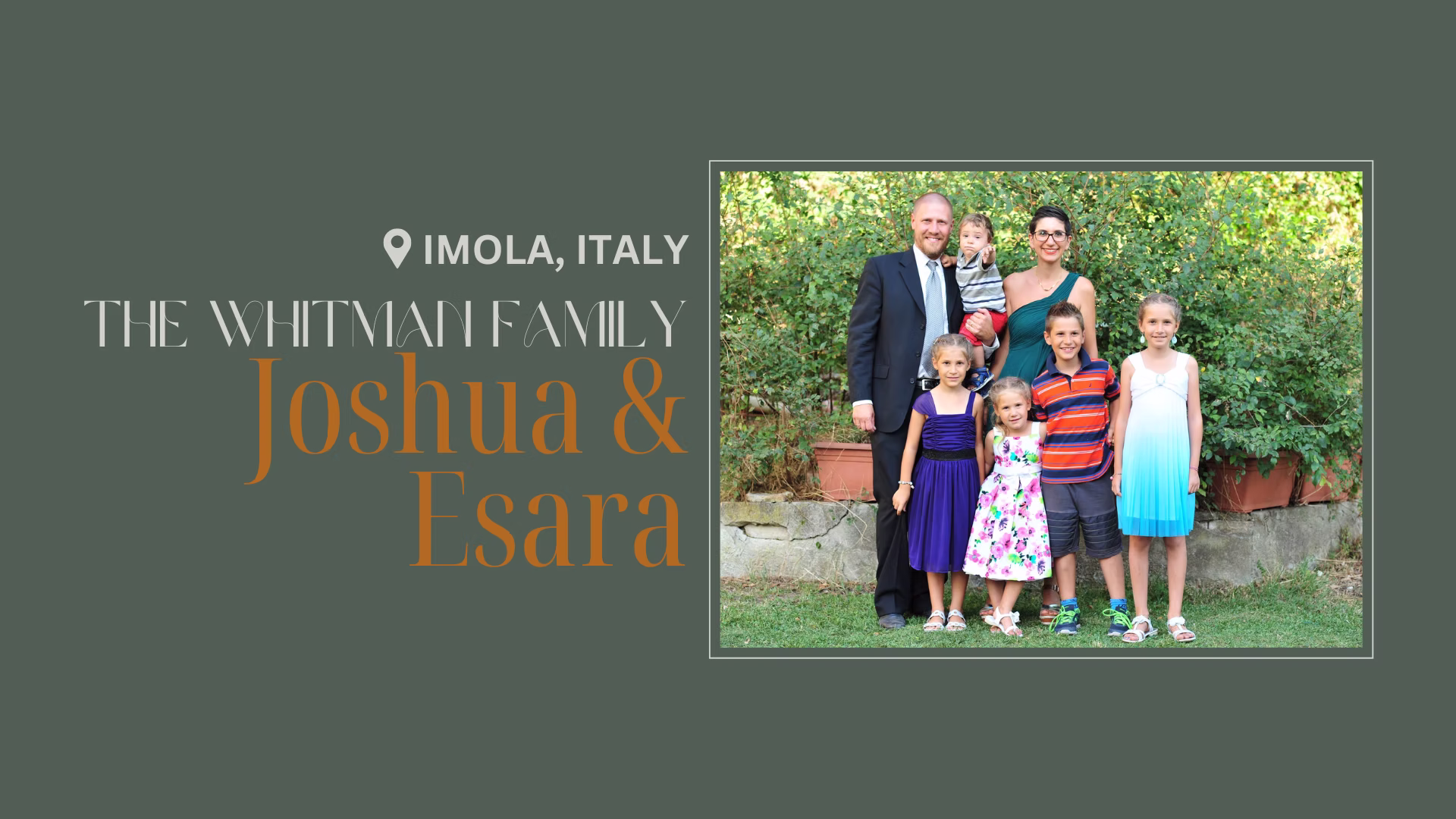 The Whitman Family — Joshua & Esara — Imola, Italy
